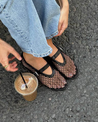 Jessica ballerines en mesh