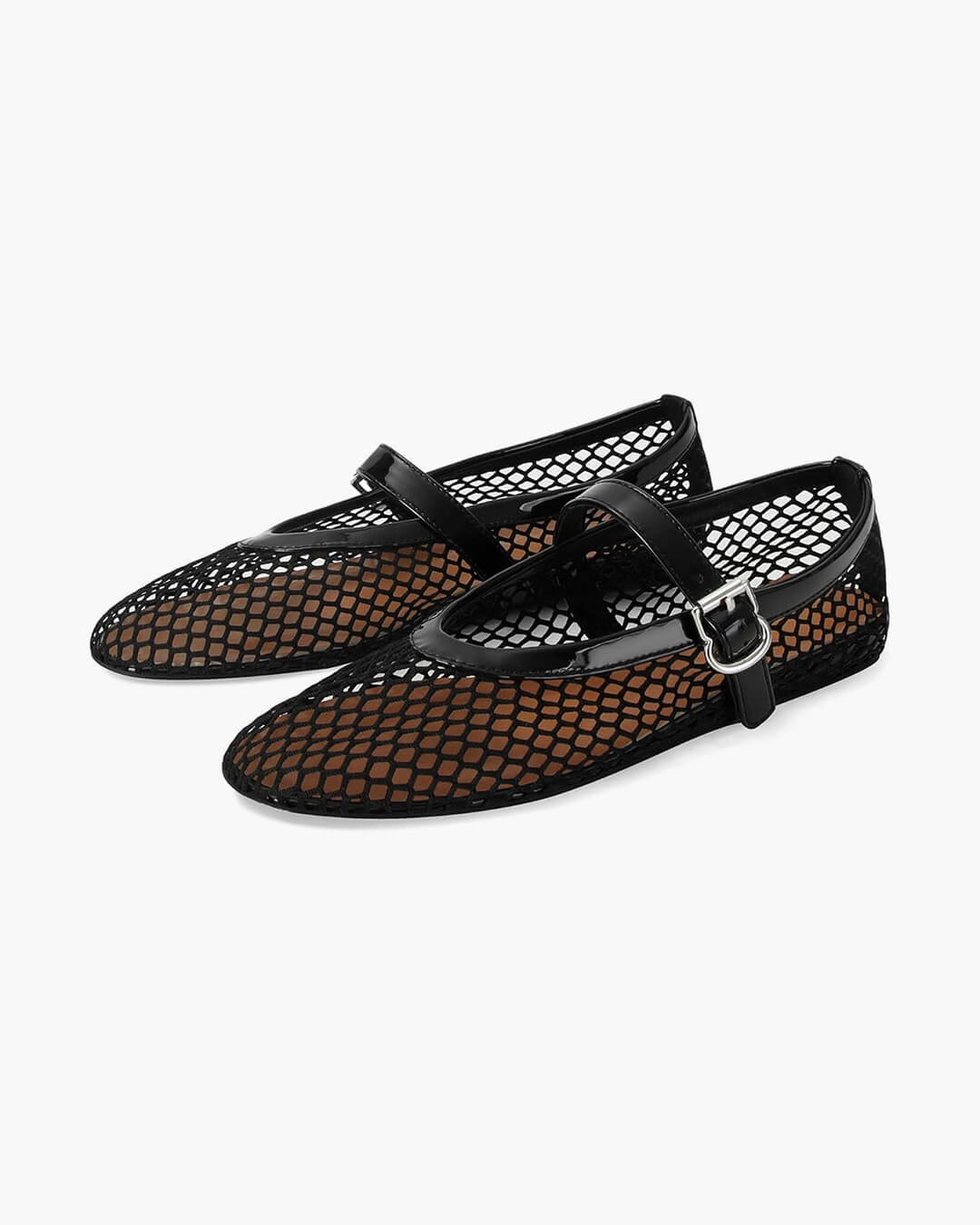 SOKYND Jessica Mesh Ballet Flats ShoesBurgundy36
