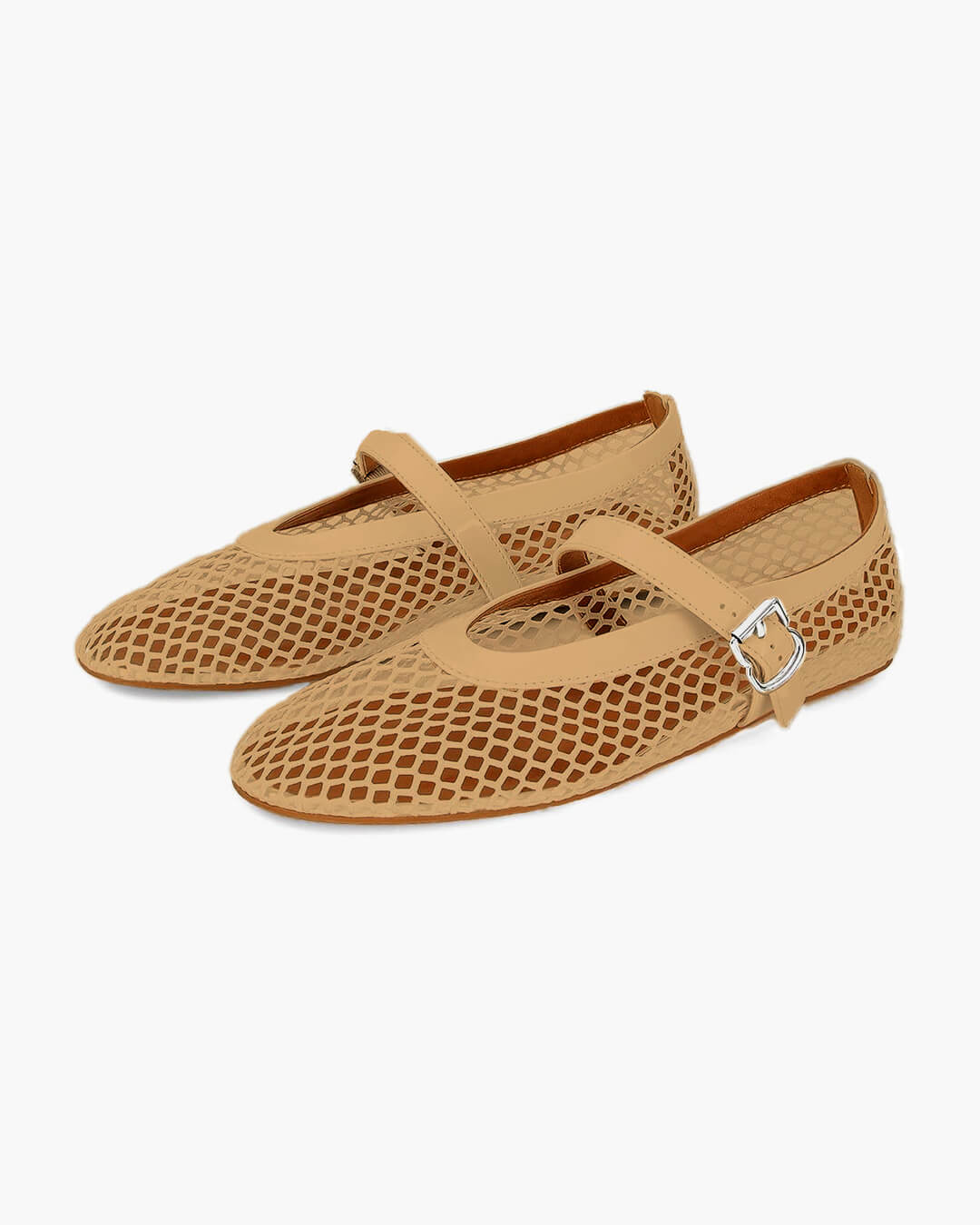 SOKYND Jessica Mesh Ballet Flats ShoesBurgundy36