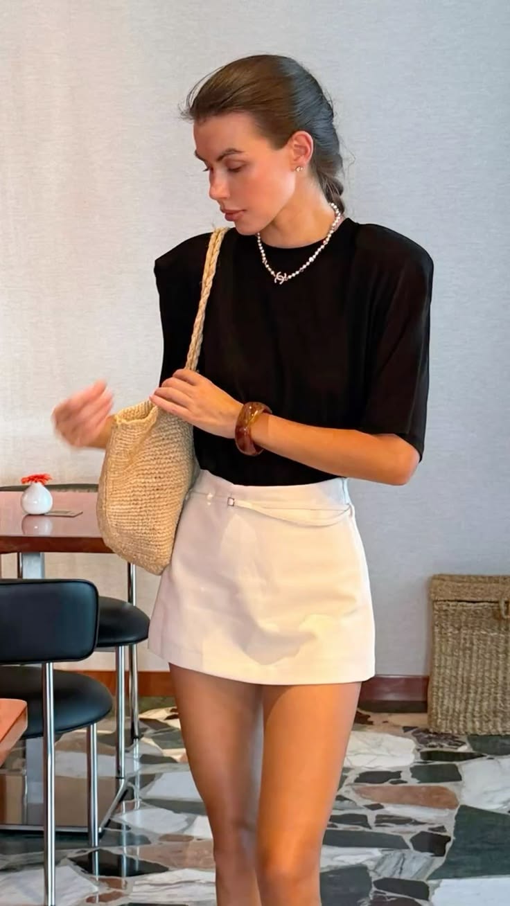 SOKYND Joanna Side Zip Skort Belt Details ShortsSOKYND-090135-WHI-XS-46711WhiteXS