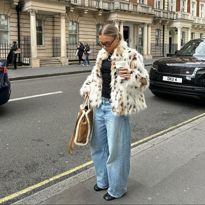 SOKYND Josephine Leopard Faux Fur Coat Coats & Jacketshu1767625273836626982White LeopardXS