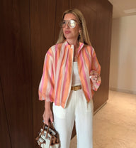 Julia Striped Bomber Jacket
