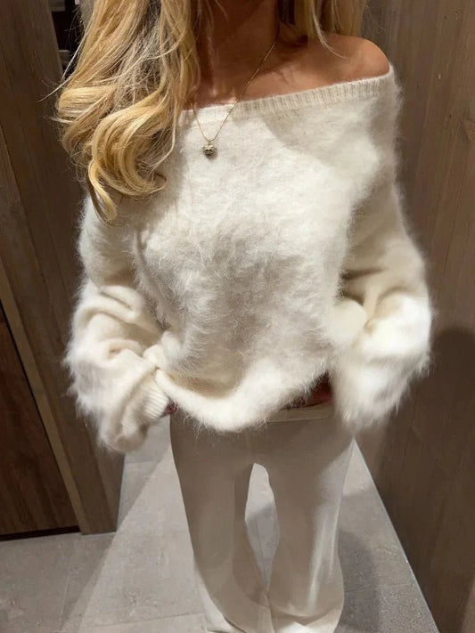 Pull Mohair Épaules Dégagées Lara