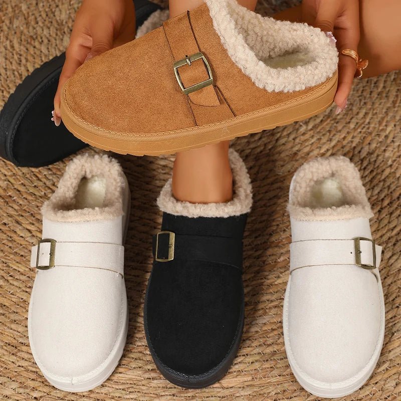 SOKYND Layla Faux Fur Lined Suede Clogs ShoesSOKYND-979991-BLA-43-47799Black43