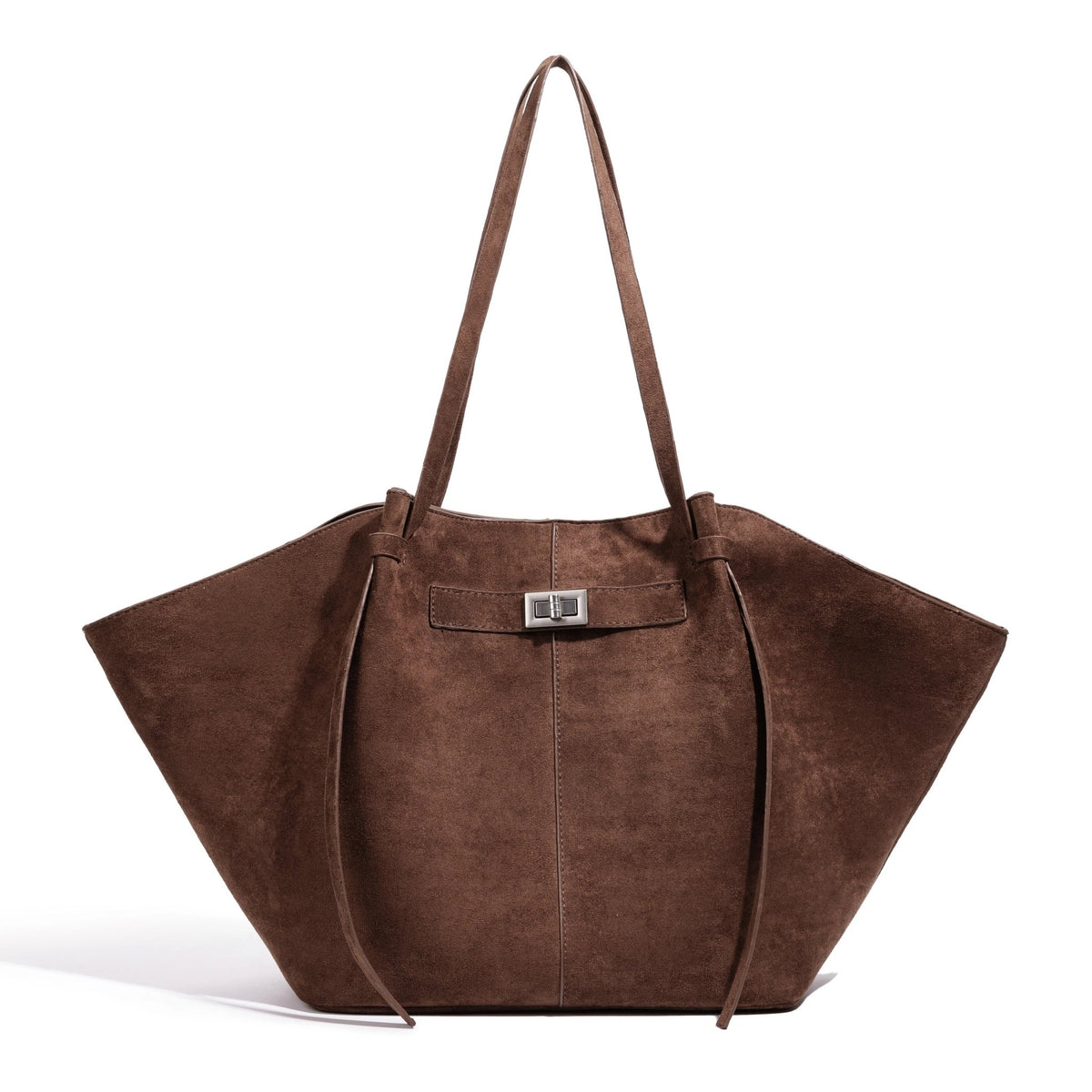 SOKYND Leah Bat-Wing Suede Tote Bag BagSOKYND-856471-BRO-OS-95767Brown