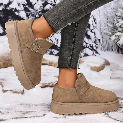 SOKYND Lena Slip-On Suede Platform Ankle Booties ShoesSOKYND-016215-BRO-38-20375Taupe38