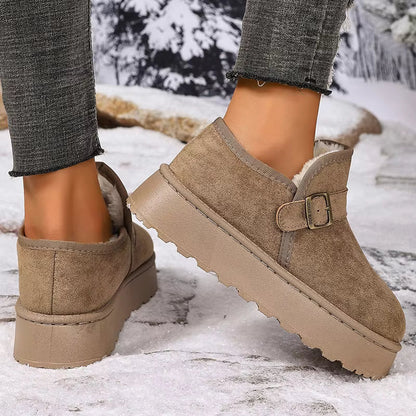 SOKYND Lena Slip-On Suede Platform Ankle Booties ShoesSOKYND-016215-BRO-39-53143Taupe39