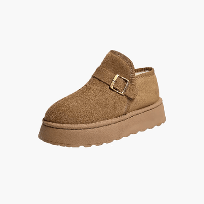 SOKYND Lena Slip-On Suede Platform Ankle Booties ShoesSOKYND-016215-BRO-41-18679Taupe41