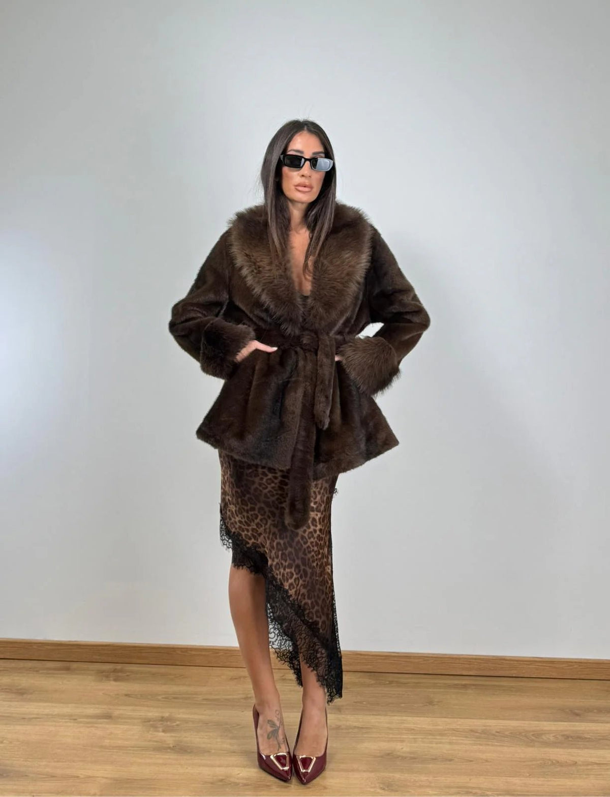 SOKYND Leslie Faux Fur Coat Coats & JacketsBB1767356248749272891MCoffee