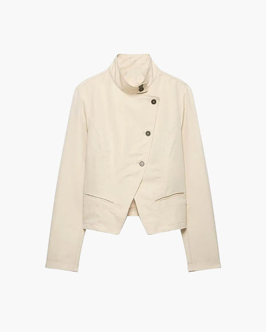 Linda Blazer Col Entonnoir Croisé