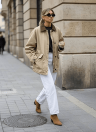 Veste utilitaire vintage Linda en toile