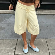 Lisa Culottes Tricot À Jambe Large