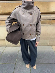 Manteau Lisa col montant oversize