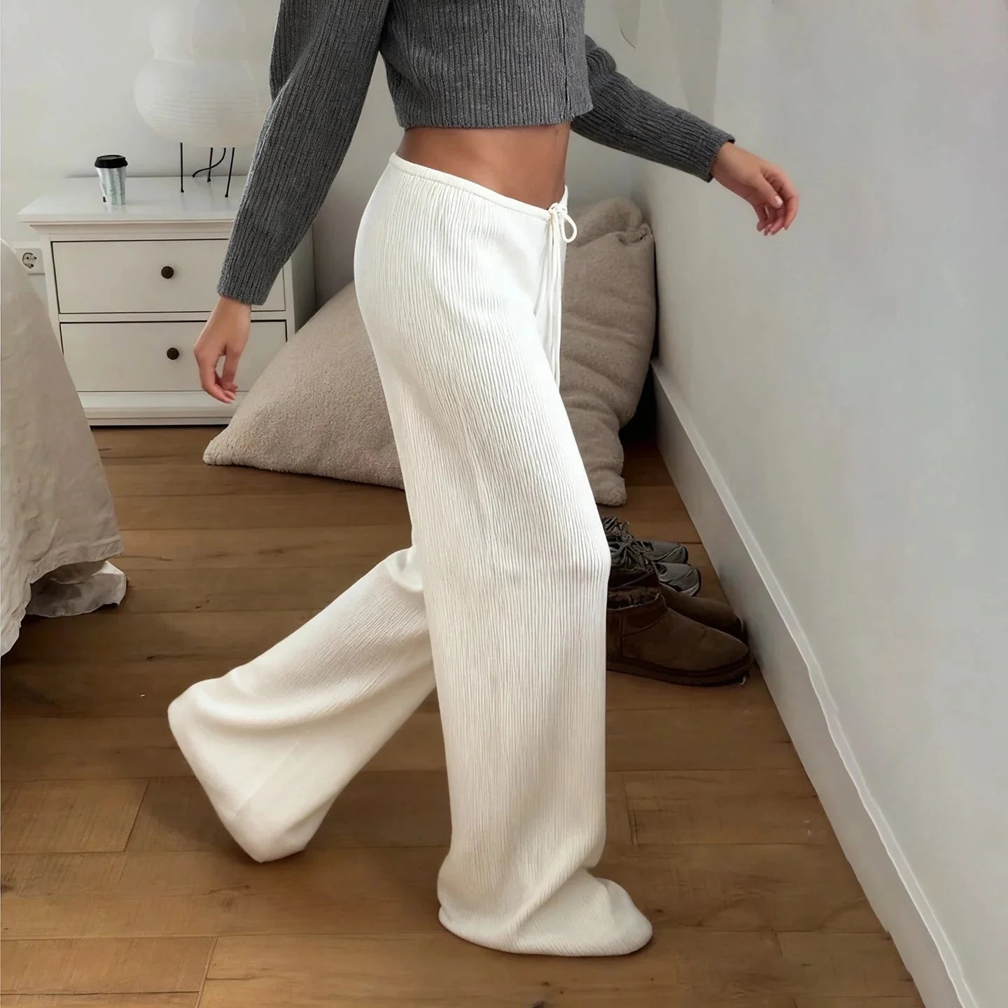 SOKYND Lorena Knitted Lounge Pants PantsSOKYND-447063-WHI-S-54839WhiteS