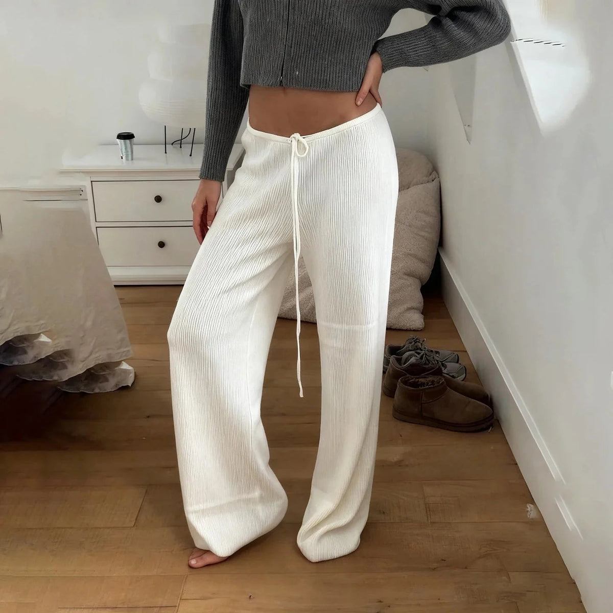 SOKYND Lorena Knitted Lounge Pants PantsSOKYND-447063-WHI-S-54839WhiteS
