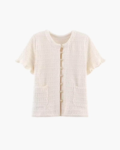 SOKYND Luella Knitted Tank Pleated Skirt Set Matching SetsBeige TopS