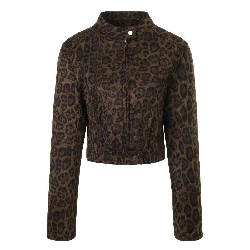 SOKYND Maria Coral Leopard Cropped Jacket JacketSOKYND-690327-XS-OS-65335XS