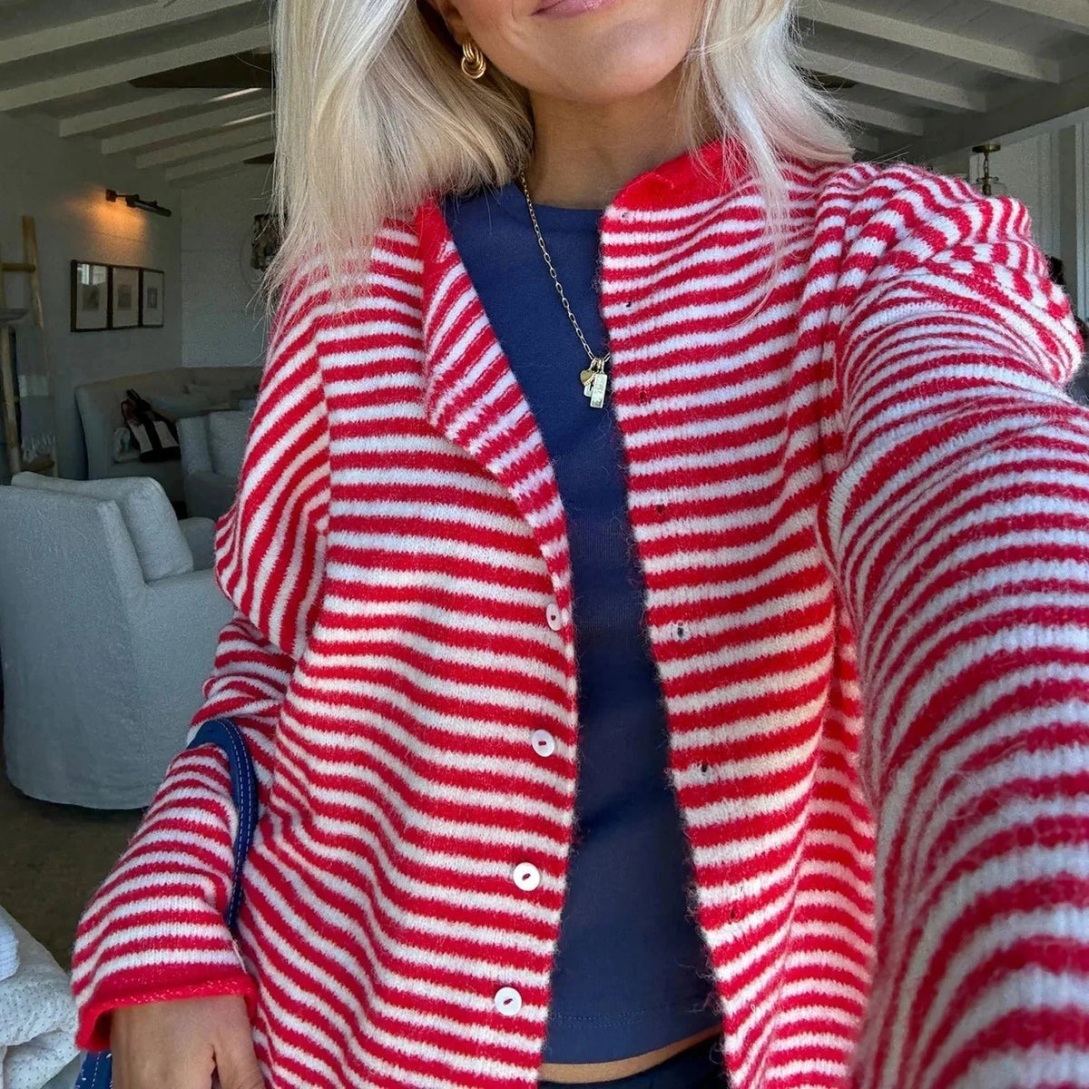 SOKYND Marivic Striped Cardigan Sweaters & CardigansSOKYND-666967-BRO-S-92599BrownS