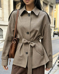 Blazer Mary à motif pied-de-poule