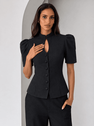 Mary Top col montant