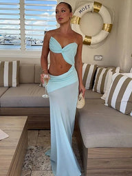 Adisa Mesh Cutout Maxi Dress
