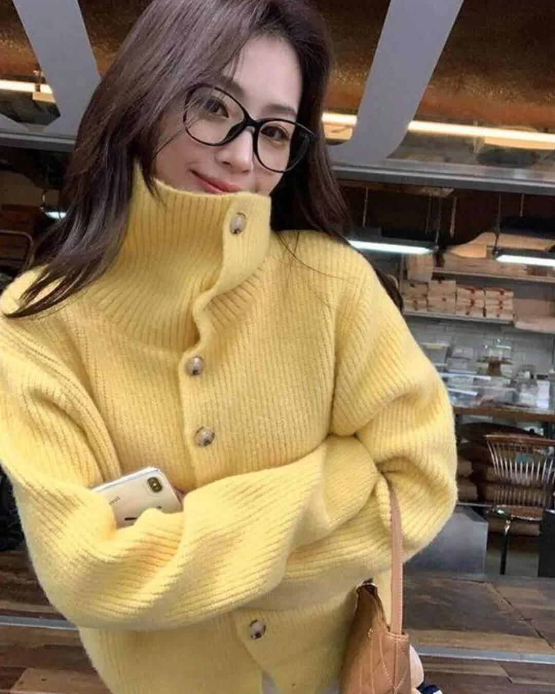 SOKYND Melanie Oversized Knit Cardigan CardiganSOKYND-020311-GIN-M-20087Ginger YellowM