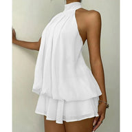 Robe mini dos nu Melisande à col halter