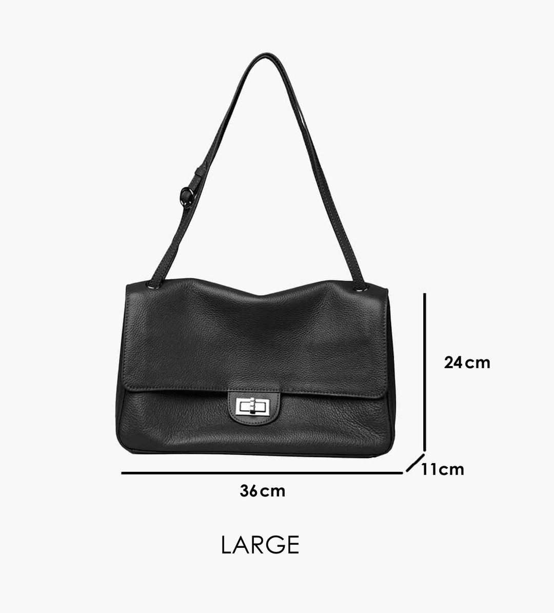 SOKYND Melissa Crossbody Shopper Bag BagSOKYND-313687-BLA-OS-98935Small: 32x9x22cmBlack