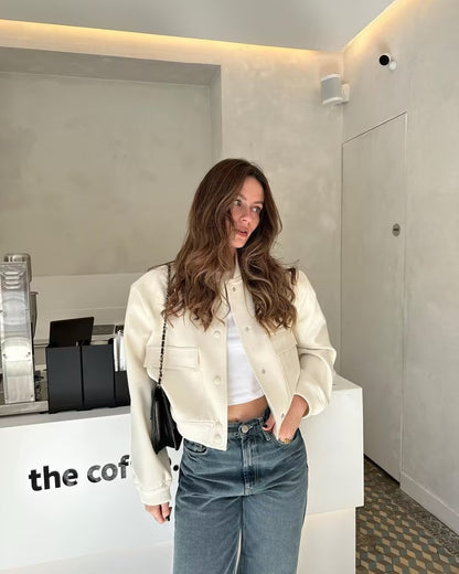 SOKYND Mila Bomber Jacket JacketSOKYND-445335-OAT-S-26423OatmilkS