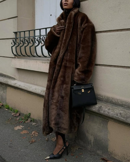 SOKYND Mina Faux Fur Maxi Coat Coats & JacketsgZ1767356248730320778LBrown