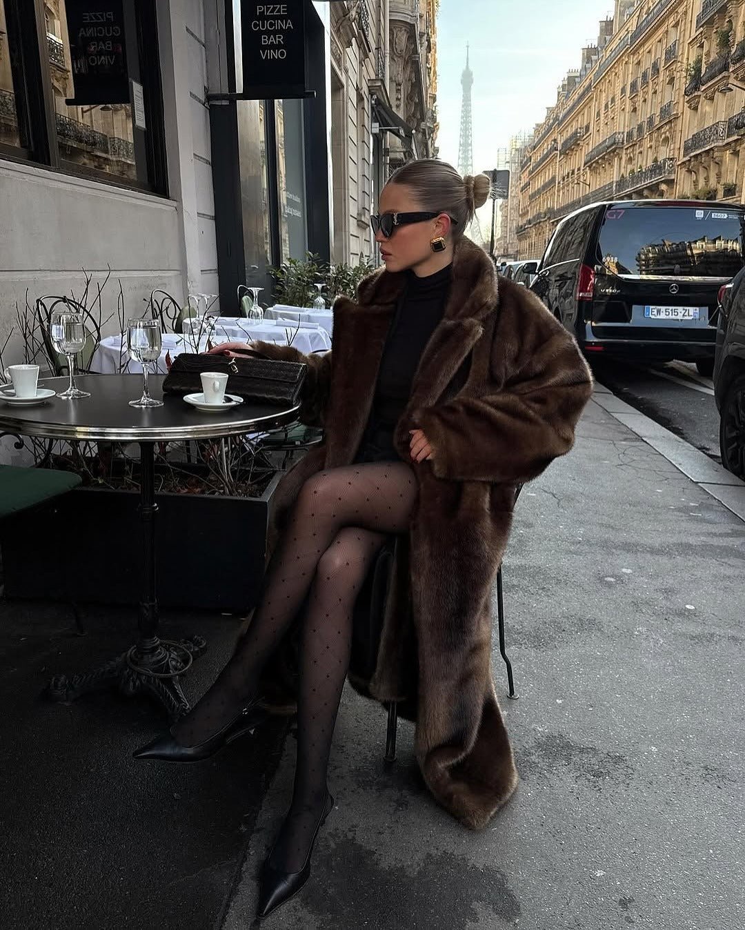 SOKYND Mina Faux Fur Maxi Coat Coats & JacketsTw1767356248730187002MBrown
