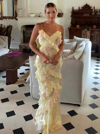 SOKYND Nancy Ruffled Sleeveless Maxi Dress DressesiW1772580086487157677YellowS