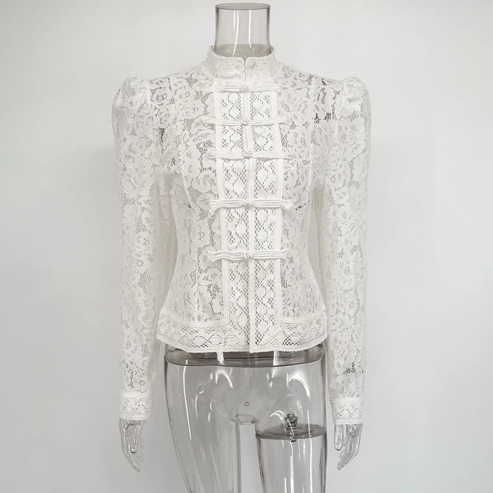 SOKYND Nicole Long Sleeve Lace Blouse Tops1005009268939981-;Wk1772479402477993212BeigeS