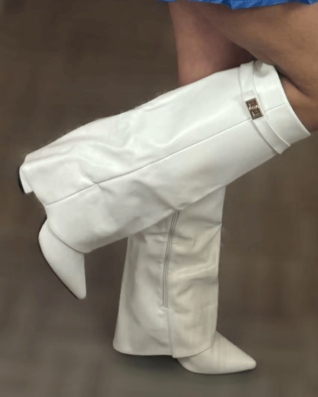 SOKYND Odelie Suede Boots ShoeskD1767625273829971405White Vegan Leather38