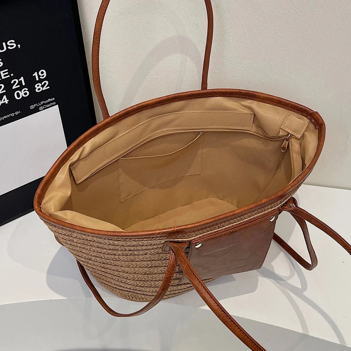 SOKYND Quinn Forest Woven Single - Shoulder Tote BagsBrown