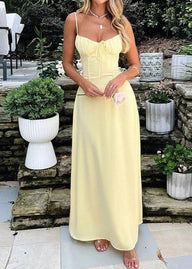 Robe longue à corset Rafaela