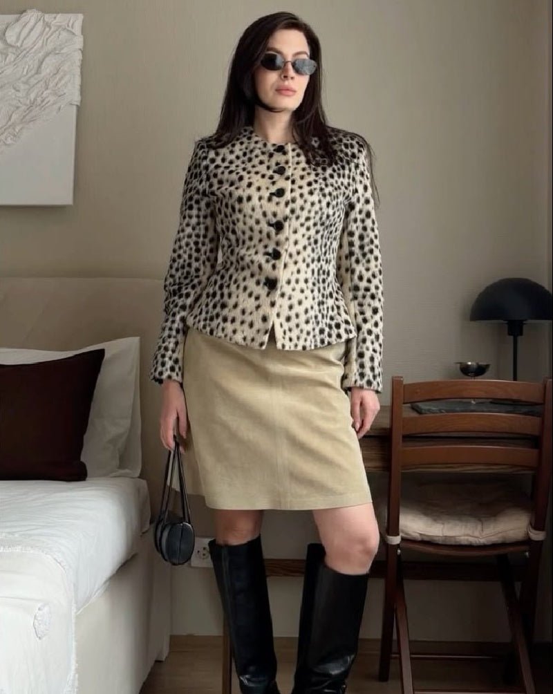 SOKYND Rose Leopard Faux Fur Cropped Jacket JacketSOKYND-698967-S-OS-47991S