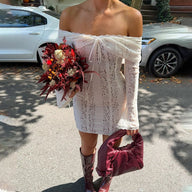 Rosemarie Mini robe épaules dénudées