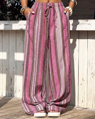 Pantalon large à rayures Ruth