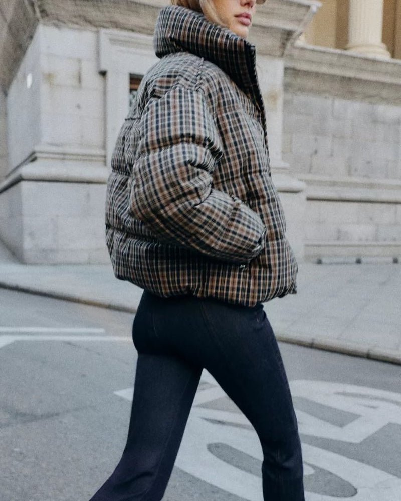 SOKYND Sabrina Plaid Puffer Jacket JacketSOKYND-964503-L-OS-49527L