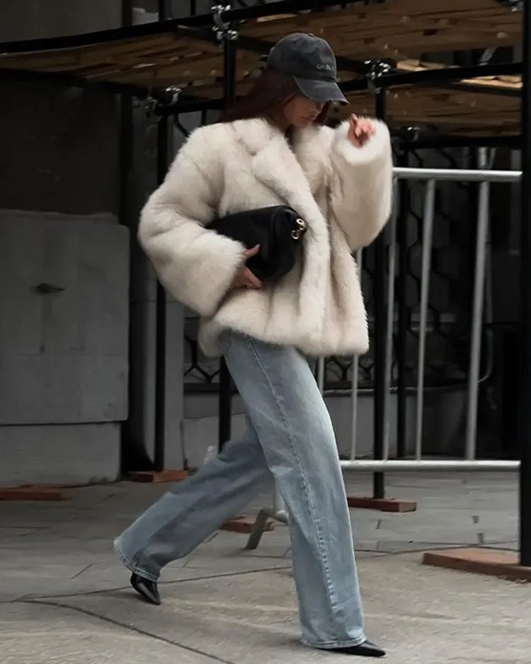 SOKYND Sariyah Faux Fur Coat Coats & JacketsAS1767356248759272656BeigeXL