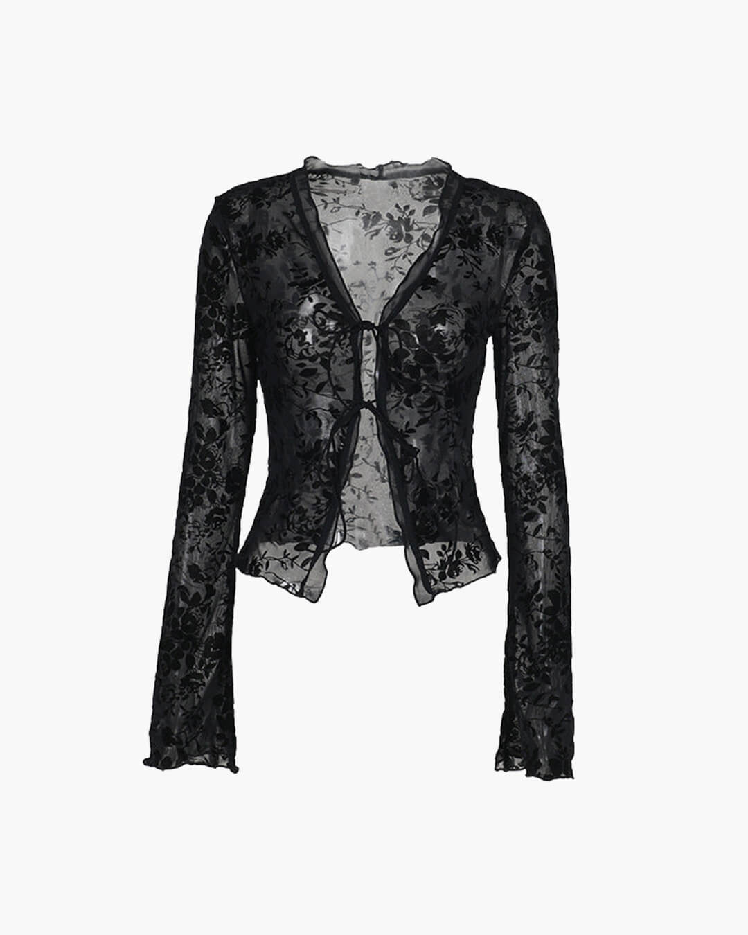 SOKYND Sophia Tie Front Lace Blouse TopsSOKYND-189975-L-OS-07671L