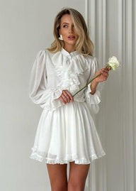 Robe courte Tatum à volants