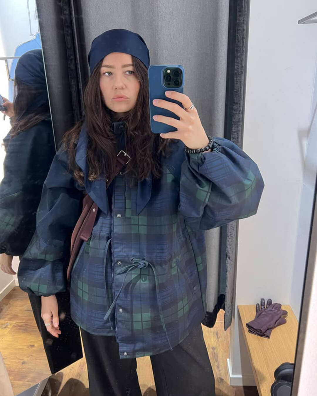 SOKYND Teresa Oversized Plaid Lace-Up Jacket JacketSOKYND-966103-M-OS-89303M