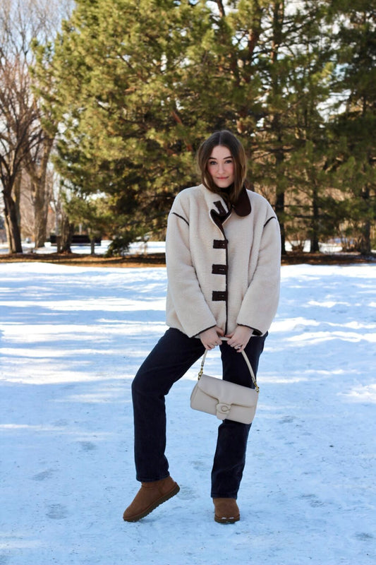 Veste Tessa col entonnoir en sherpa