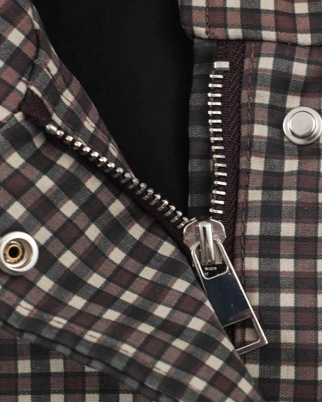 SOKYND Valerie Plaid Hooded Windbreaker Jacket JacketSOKYND-343511-L-OS-73367L