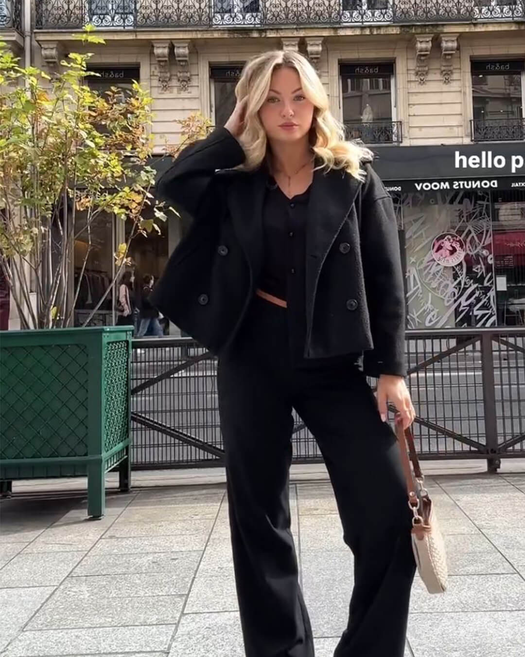 SOKYND Vannie Short Double - Breasted Coat Coats & JacketsTA1772777205894411387BlackXS