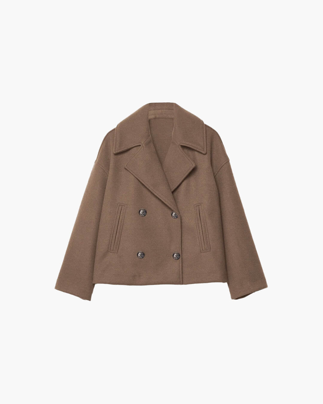 SOKYND Vannie Short Double - Breasted Coat Coats & JacketsEN1772777205894842301BrownXS