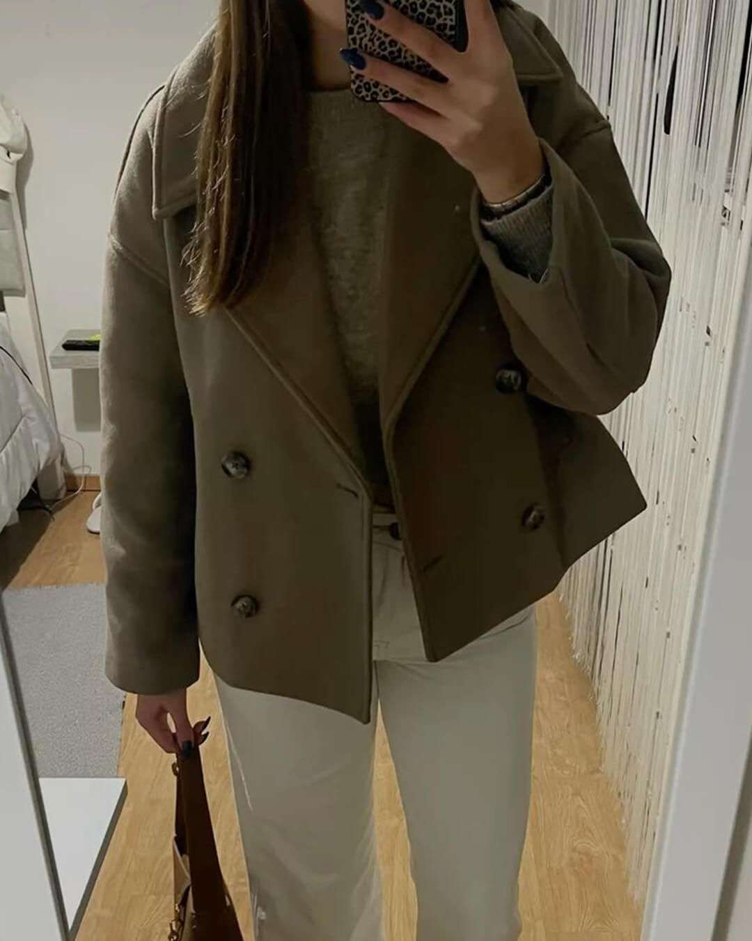 SOKYND Vannie Short Double - Breasted Coat Coats & Jacketsxd1772777205895270254GreenXS