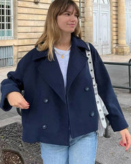 Manteau court croisé Vannie